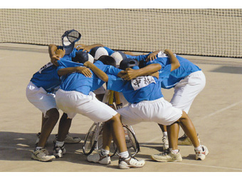 天水中学校男子ソフトテニス部のチーム写真